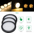AIBOO Under Cabinet LED Black Cover Puck Lighting Kit with Touch Dimmer Switch for Kitchen Cupboard Closet Lighting (3 Lights,Warm White)