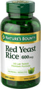 Nature’s Bounty Red Yeast Rice, Herbal Supplement, 600 mg, 250 Capsules