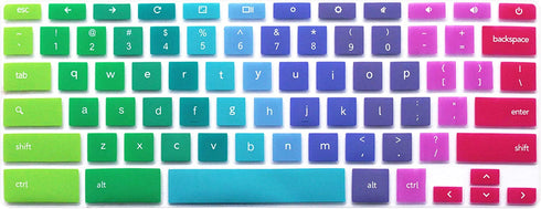 Silicone Keyboard Cover Compatible for 2017/2018 Samsung Chromebook 11, 11.6" Samsung Chromebook 2 XE500C12, 11.6" Samsung Chromebook 3 XE500C13 XE501C13 (Rainbow)