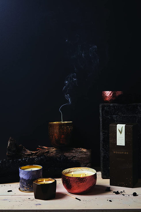 Illume Noble Holiday Collection Woodfire Scented Soy Candle, Vanity Tin