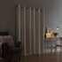 Sun Zero - 55749 Bardot Dupioni Faux Silk 100% Blackout Grommet Curtain Panel, 40" x 84", Pearl