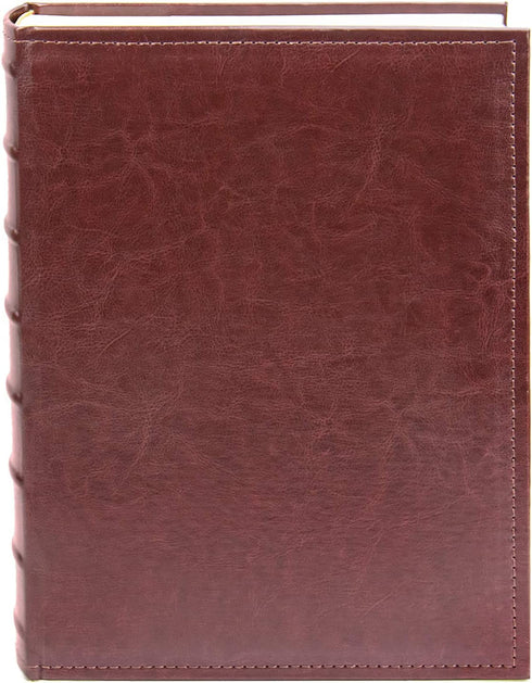 Golden State Art, Maroon Scroll Embossed Faux Leather Cover Photo Album, Holds 300 4x6 Pictures, 3 Per Page