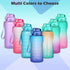 Ahape Gallon Motivational 64/100 oz Water Bottle with Time Marker & Straw, Large Daily Water Jug for Fitness Gym Outdoor Sports, Remind of All Day Hydration, Leak Proof, BPA Free (blue+purple, 100oz)