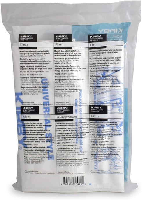 6 Kirby Vacuum Cleaner Bags Hepa Cloth Sentria II F Style Micron Magic (1)