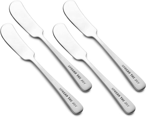 Towle Living Expressions Cheese Spreader s, Set of 4 , STAINLESS STEEL -
