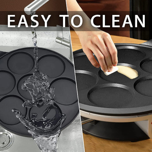 Silver Dollar Pancake Maker for Kids, Pancake Griddle Pan, Breakfast Pancake Pan Grill Pancakes Pan for Pancakes Crepe Maker for Kids