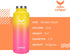 Vmini Water Bottle - Standard Mouth Stainless Steel & Vacuum Insulated Bottle, New Straw Lid with Wide Handle, Gradient Yellow+Pink & 22 oz