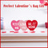 Valentine's Day Wood Sign Heart Shaped Wooden Sign Tabletop Centerpiece Decor Romantic Love Wooden Decor Freestanding Valentine's Day Table Decor for Valentine's Day Wedding, Red, Rose Red and Pink