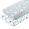 Pack n Play Stretchy Fitted Pack n Play Playard Sheet Set BROLEX 2 Pack Portable Mini Crib Sheets,Convertible Playard Mattress Cover,Ultra Soft Material?Elephant & Whale
