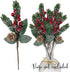 Pine Snowy Flower Picks 10 PiecesSnow Flocked Red Holly Berry Pine Cone Holiday Floral Sprays Decoration 11 Inch Flexible Stems DIY for Christmas Crafts Party Festive Home D©cor€¦