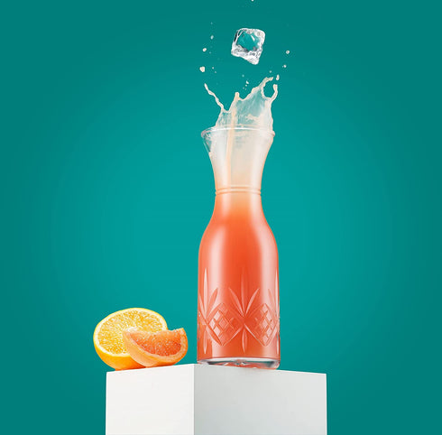 Godinger Carafe and Pitcher, Water Pitcher, Wine Carafe, Shatterproof Acrylic - Dublin Collection, Set of 2