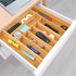 Bamboo Expandable Drawer Organizer for Kitchen Utensils ,Multifunctional Silverware Organizer/Flatware Drawer Organizer and Cutlery Tray for Silverware, Flatware, Knives .etc( 9 Slots ,Natural)
