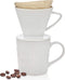 Godinger Pour Over Coffee Maker Dripper and Coffee Mug Brew Set, Bone China - 14oz