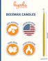 Hyoola Beeswax Birthday Candles 50 Pack - Natural Dripless Decorative Candles with Long Lasting Burn Elegant Taper Design, Soothing Scent 6? Tall Handmade in The USA