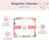 2022 Calendar, Monthly Planner Desk Pad and Magnetic Calendar for Fridge, Tear Away Desk Calendar, Bella Flora