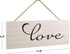 EXCELLO GLOBAL PRODUCTS Hanging Home Decor Sign with Sawtooth Hook and Jute Hanging Rope (Grateful, Love, Believe, Thankful, Faith, Blessed)