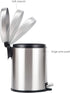 Amazon Basics 5 Liter / 1.3 Gallon Round Soft-Close Trash Can with Foot Pedal - Stainless Steel