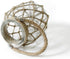 FUNSOBA Rustic Hanging Mason Nautical Jar Creative Rope Net Dry Flower Glass Vase with Handle 6.5 Inch