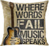 ArtSocket Set of 4 Throw Pillow Covers Guitar Music Speaks Messenger Electric Musician Where Words Fail Spruce Top Acoustic Decorative Pillow Cases Home Decor Square 18x18 Inches Pillowcases