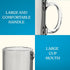 Libbey Clear Glass Coffee Mugs | 13oz Crystal Cups | Mugs for Latte and Hot Beverages