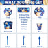 Decorlife Space Themed Party Supplies Serves 16, Space Plates and Napkins Sets, Cups, Knives, Forks, Spoons Included, Total 112pcs