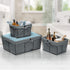 Sorbus Organizer Wire Basket Bin Storage Set, Removable Fabric Liner, Rustic Farmhouse Open Home Bins & Decorative Baskets for Shelves in Laundry Room, Bathroom, Kitchen, (Gray, Set of 5)