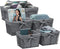 Sorbus Organizer Wire Basket Bin Storage Set, Removable Fabric Liner, Rustic Farmhouse Open Home Bins & Decorative Baskets for Shelves in Laundry Room, Bathroom, Kitchen, (Gray, Set of 5)