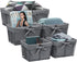Sorbus Organizer Wire Basket Bin Storage Set, Removable Fabric Liner, Rustic Farmhouse Open Home Bins & Decorative Baskets for Shelves in Laundry Room, Bathroom, Kitchen, (Gray, Set of 5)