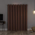 Sun Zero Nordic Theater Grade Extreme 100% Blackout Grommet Curtain Single Panel, 52" x 84", Terracotta