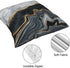 Ansoela Gold and Black Grey Throw Pillow Covers Set of 4 Marble Texture Decor Pillow Cases 18x18 Square Cushion Cover Home Couch Sofa Decorative