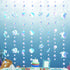 60ft Under the Sea Party Decorations Garland - 8 String Iridescent Mermaid Streamers with Mermaid Jellyfish Shell Conch Hippocampus for Little Mermaid Party Ocean Birthday Baby Shower Decorations