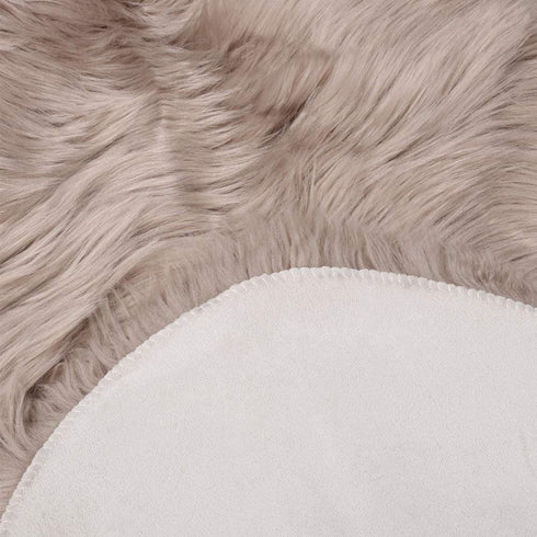 LEEVAN Sheepskin Rug Faux Fur Rug Super Soft Fluffy Chair Cover Seat Shaggy Single Pelt Floor Mat Carpet Accent Home Decor?Coffee,2' x 5'?