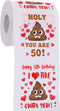 50th Birthday Gifts for Men and Women - Happy Prank Toilet Paper - 50th Birthday Decorations for Him, Her - Party Supplies Favors Ideas - Funny Gag Gifts, Novelty Bday Present for Friends, Family