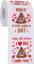 50th Birthday Gifts for Men and Women - Happy Prank Toilet Paper - 50th Birthday Decorations for Him, Her - Party Supplies Favors Ideas - Funny Gag Gifts, Novelty Bday Present for Friends, Family