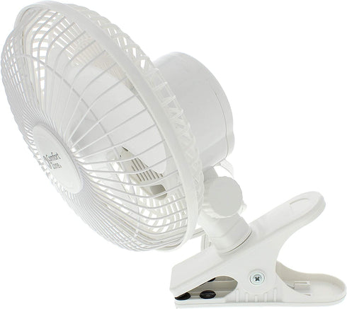 Comfort Zone CZ6XMWT-EC 6" Electric Fan, 6" 2 in 1, White