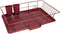 Sweet Home Collection 3 Piece Dish Drainer Rack Set with Drying Board and Utensil Holder, 12" x 19" x 5", Burgundy
