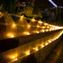 Solar Rope String Lights Outdoor 2 Pack 39 Feet 100 Led Waterproof Solar Powered Fairy Lights with 8 Lighting Modes, Copper Wire PVC Tube Lights for Garden Wedding Party DIY Decor (Warm White)