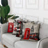 Emvency Set of 4 Linen Throw Pillow Covers 18x18 Inches Home Decorative Cushion Red London Street Bus Telephone Booth Big Ben Pillow Cases Square Pillocases for Bed Sofa