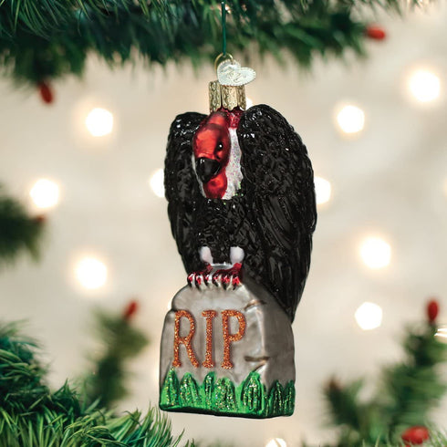 Old World Christmas Decorations Glass Blown Ornaments for Christmas Tree, Halloween Vulture