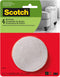 Scotch SP808-NA Felt Furniture Pads, Round 3", Beige, 4 Count