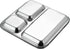 WG Inc Stainless Steel Divided Plates/Three Compartment Trays (Pack of 2) , Diet Food Control, Mini Mess, Dinner, Lunch, Snack, Camping Dishes for Adults, Campers, Compact serving platter
