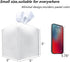 Square PU Leather Tissue Box Cover for Bathroom,Bedrooms,Office Desks,Bedside Tables,Vanity Countertop,Cars Muti Purpose Tissue Box Holder(White)