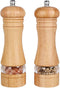 Haomacro Salt and Pepper Grinder Set, Wood Pepper Mills,Wooden Salt Grinders Refillable Manual Pepper Ginder with Acrylic Visible Window,Ceramic Grinding Core- 6.5 InchesPack of 2