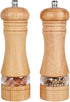 Haomacro Salt and Pepper Grinder Set, Wood Pepper Mills,Wooden Salt Grinders Refillable Manual Pepper Ginder with Acrylic Visible Window,Ceramic Grinding Core- 6.5 InchesPack of 2