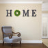 Wooden Home Sign with Green Wreath Flower, Wall Hanging Decor 11.8 Inch Home Decorative Sign Rustic Wooden Letters Decor for Living Room Kitchen Entry Way Housewarming Decoration