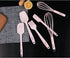 Rorence Silicone Whisk Spatula Spoonula & Brush Set of 6 - pink