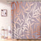 Pink Shower Curtain Rose Gold Tropical Leaves on Purple Background Modern Luxury Bathroom Shower Curtains Fabric Waterproof with Hooks, 72" x 72"