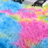 AROGAN Soft Rainbow Area Rugs for Girls Room 3x5 Feet, Fluffy Girls Bedroom Rugs, Princess Rug, Cute Colorful Carpet for Kids Teens Nursery Toddler, Blue