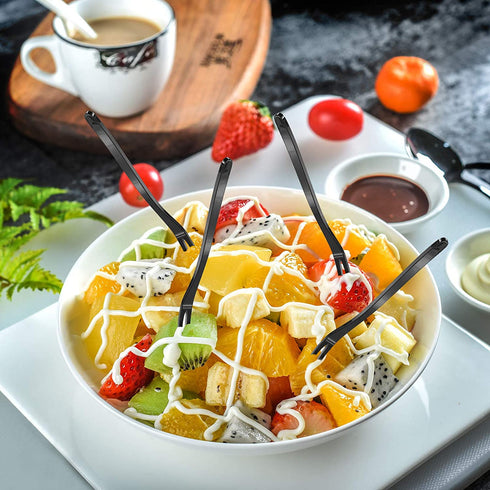 LUHUIYUAN Stainless Steel Flatware Set of 6, 2 of Magic Butter Knives Spreader with Holes, 2 of Stainless Steel Classic Cheese Spreaders, 2 of Cocktail Forks for Butter, Cheese, Jelly, Jam, Dessert