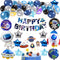 Outer Space Party Balloons, 60PCS Birthday Party Decorations Universe Space Theme Supplies Astronaut Balloon, Happy Birthday Banner Space Party Supplies for NASA Decorations for Birthday Party